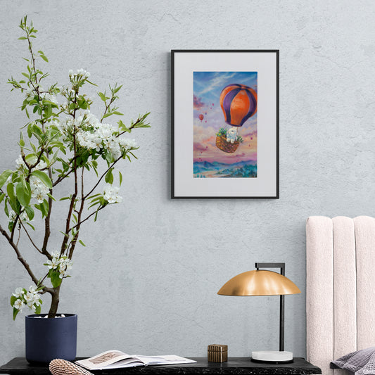 "My first adventure" museum-quality paper poster (right side)