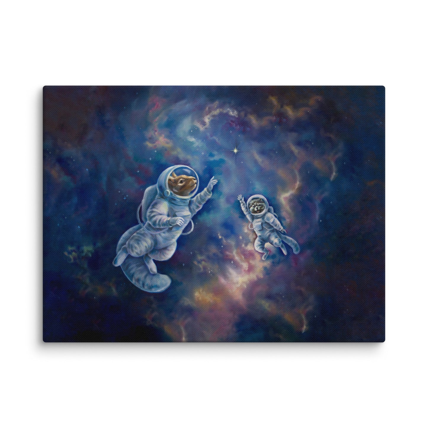 "All Angels Go to Andromeda" Framed canvas