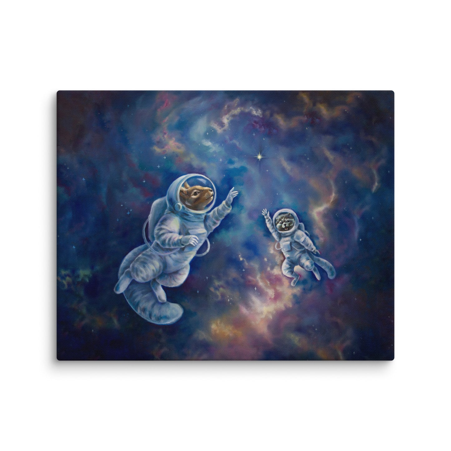 "All Angels Go to Andromeda" Framed canvas