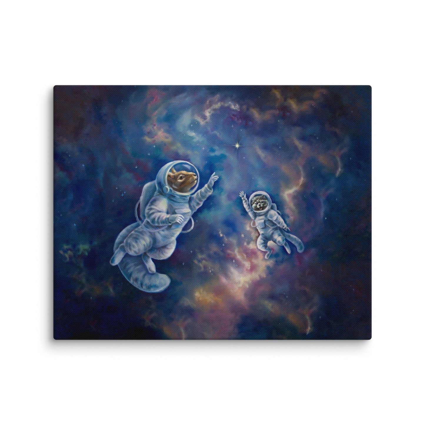 "All Angels Go to Andromeda" Framed canvas