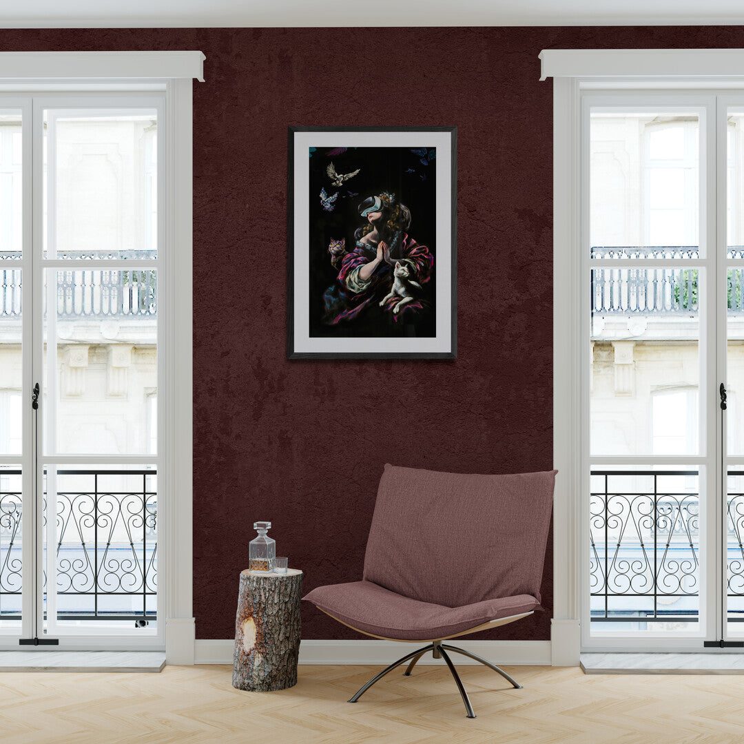"Modern Prayer" Framed matte paper poster