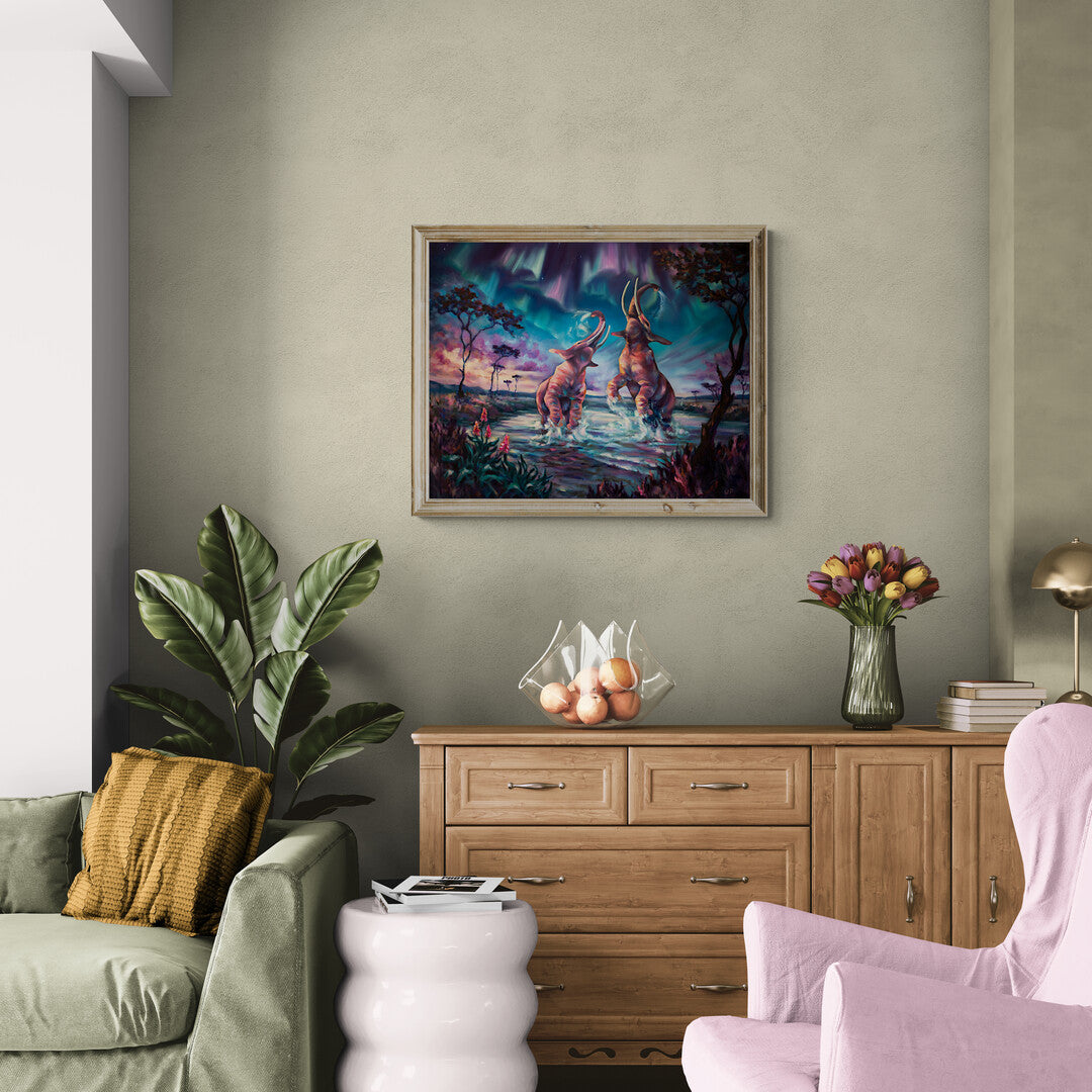 "The Northern Lights Symphony" museum-quality paper poster