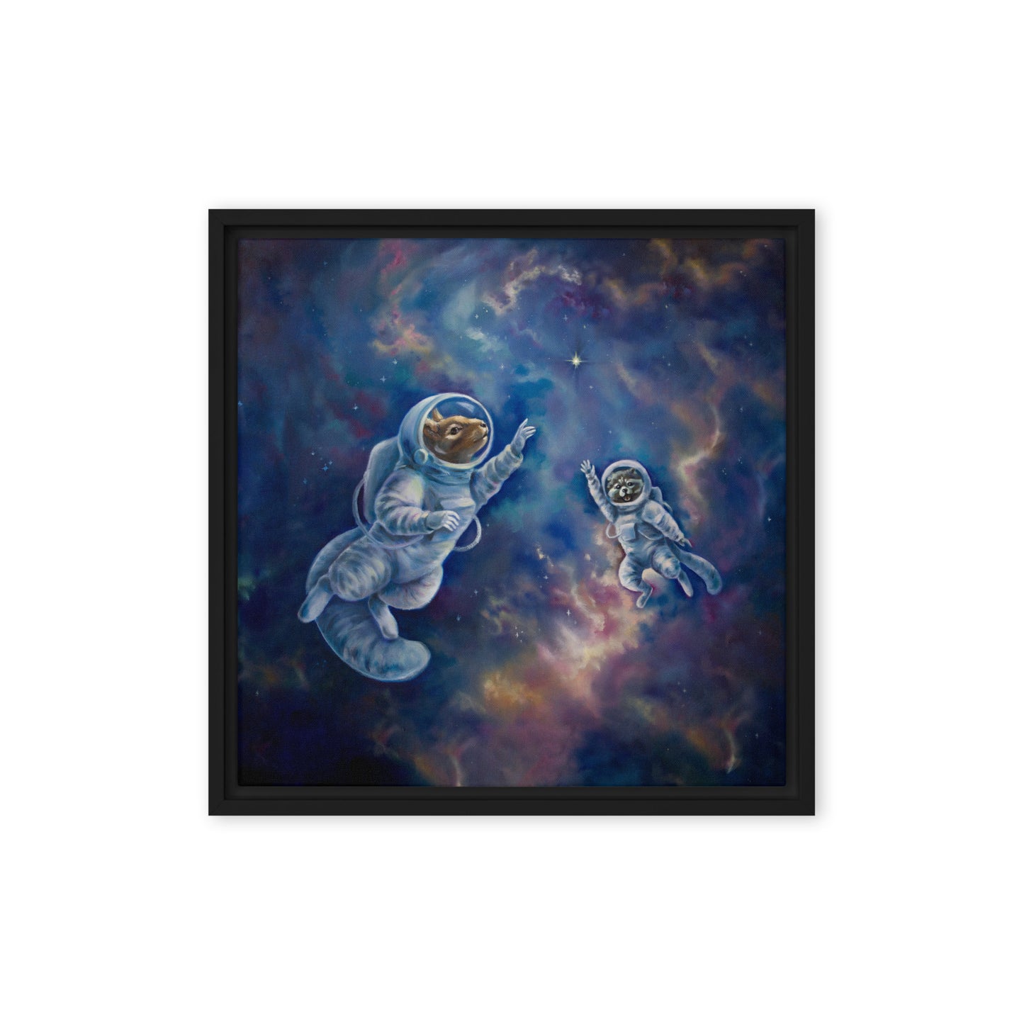 "All Angels Go to Andromeda" Framed canvas