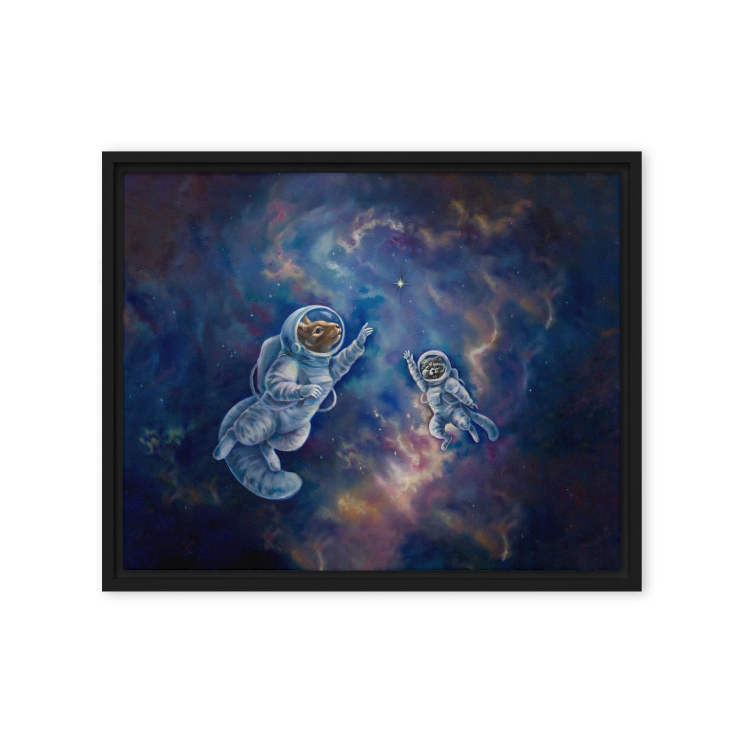 "All Angels Go to Andromeda" Framed canvas