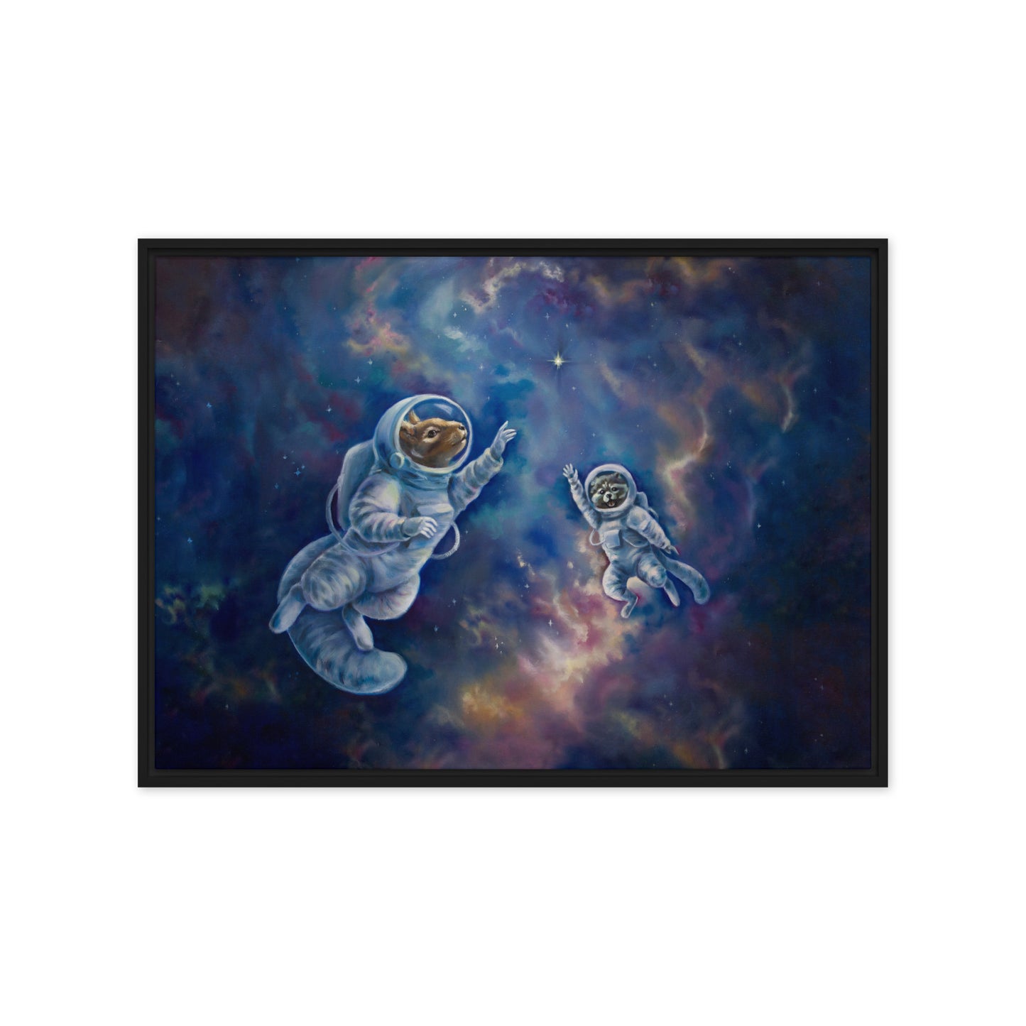 "All Angels Go to Andromeda" Framed canvas