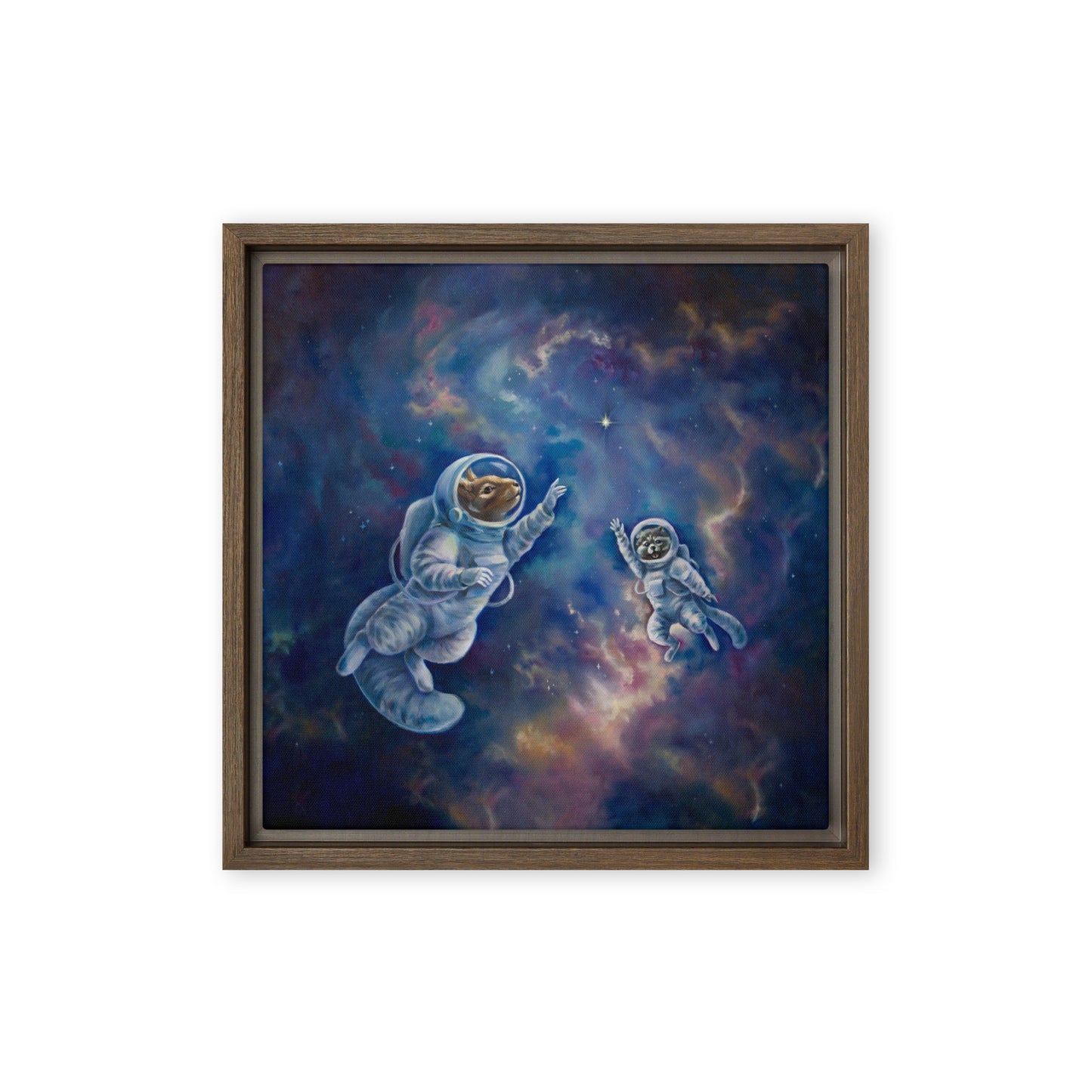 "All Angels Go to Andromeda" Framed canvas