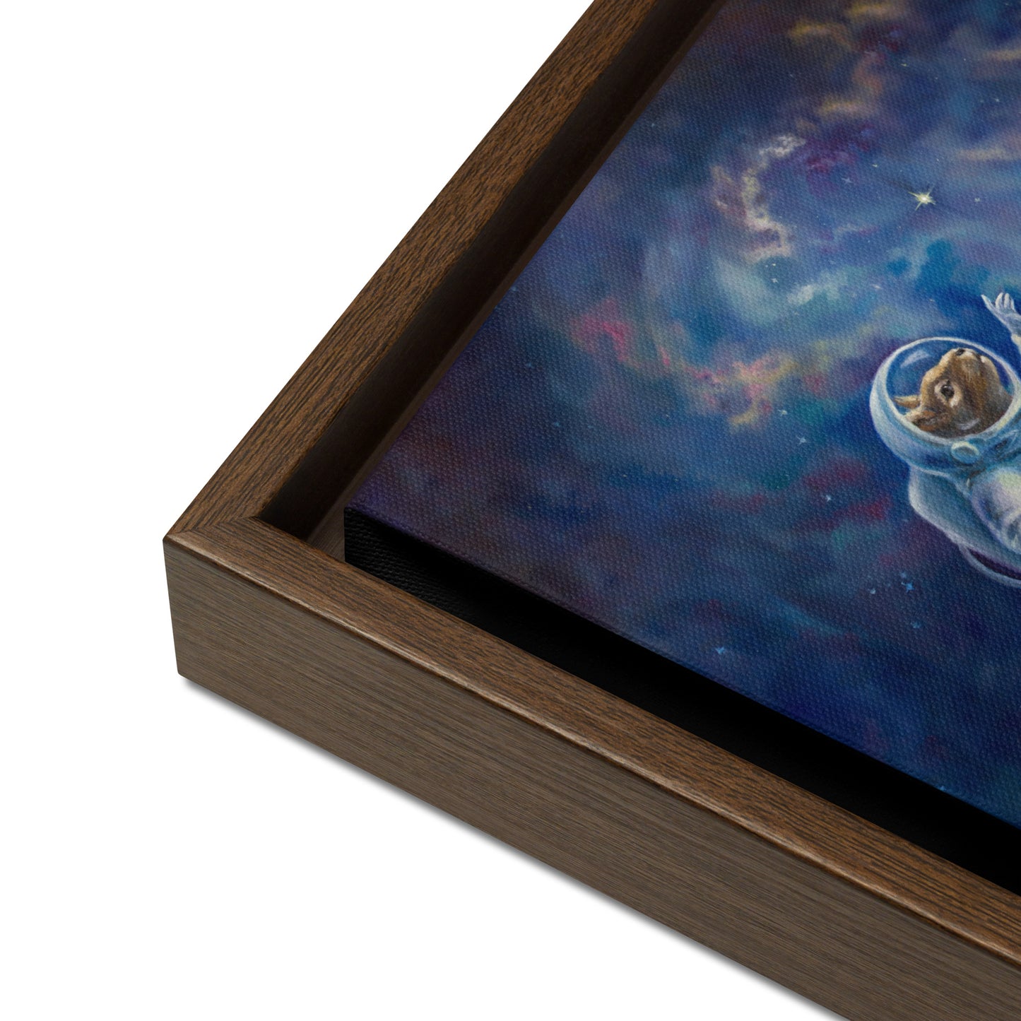"All Angels Go to Andromeda" Framed canvas