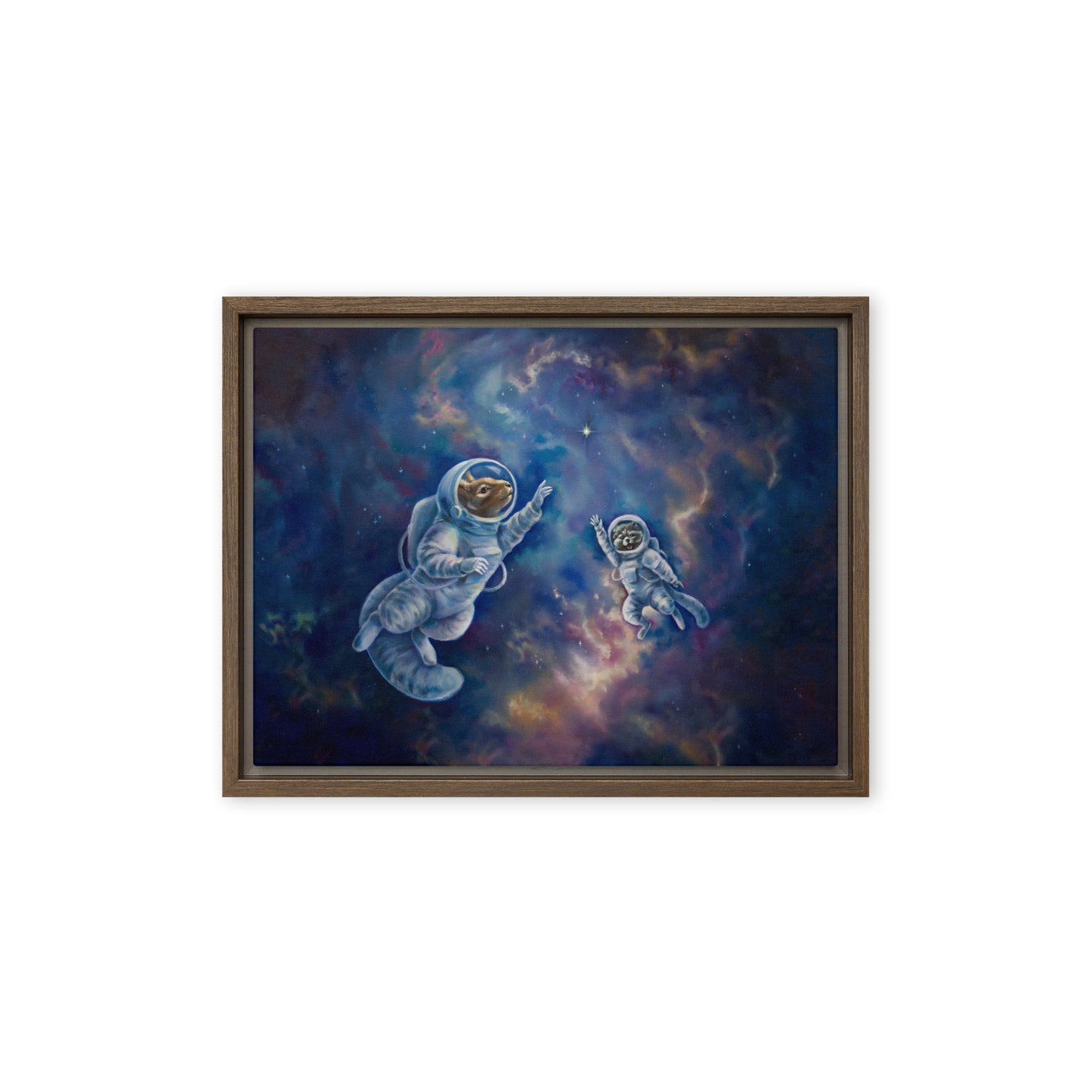 "All Angels Go to Andromeda" Framed canvas