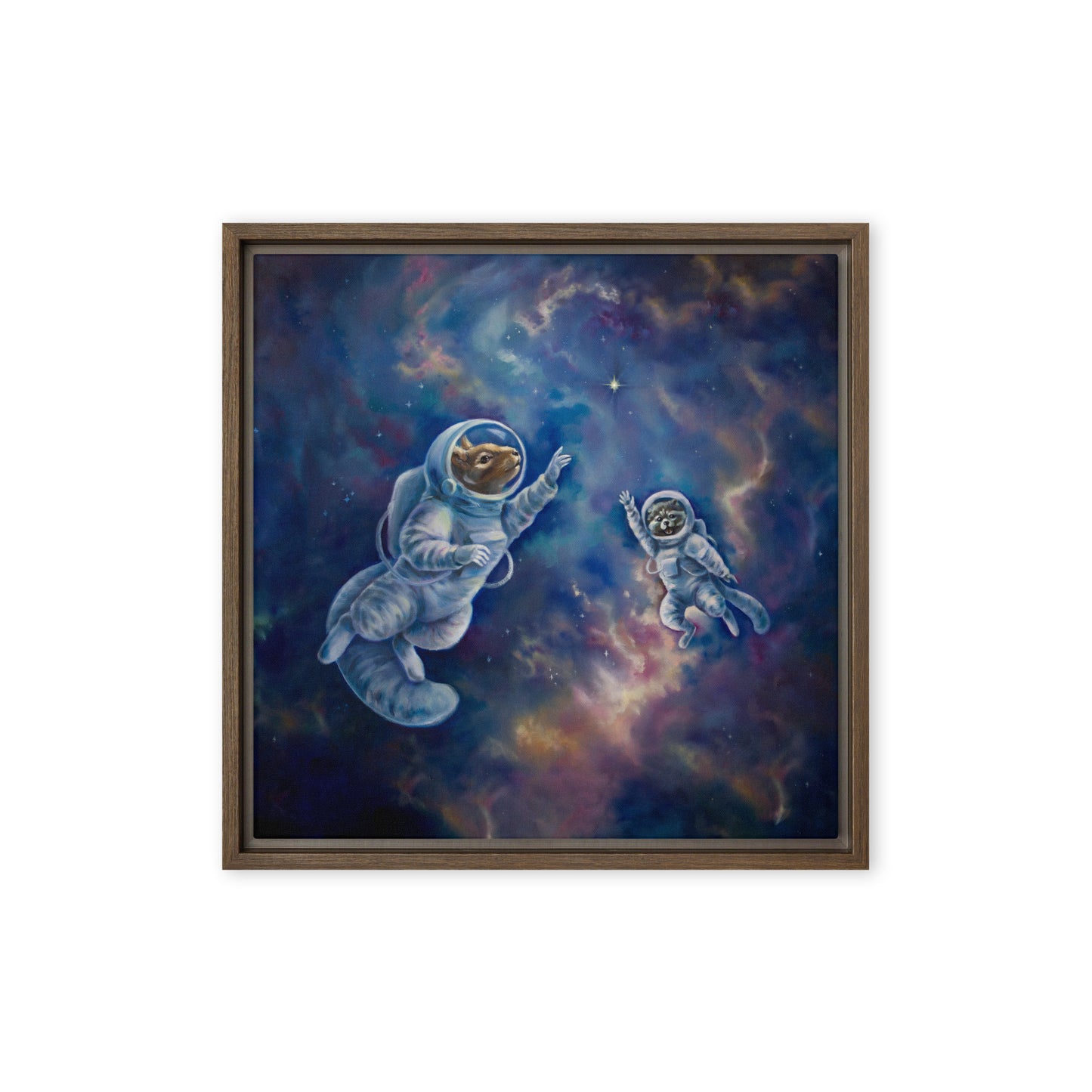 "All Angels Go to Andromeda" Framed canvas