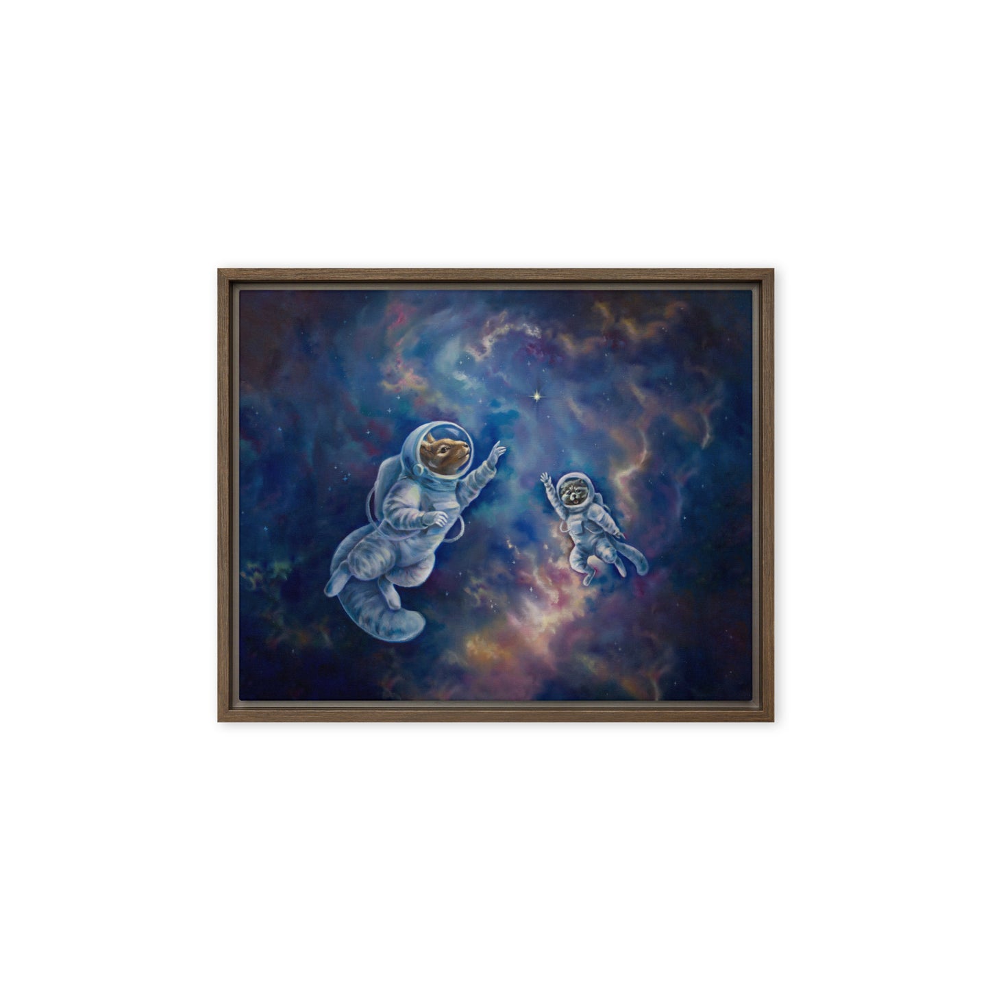 "All Angels Go to Andromeda" Framed canvas