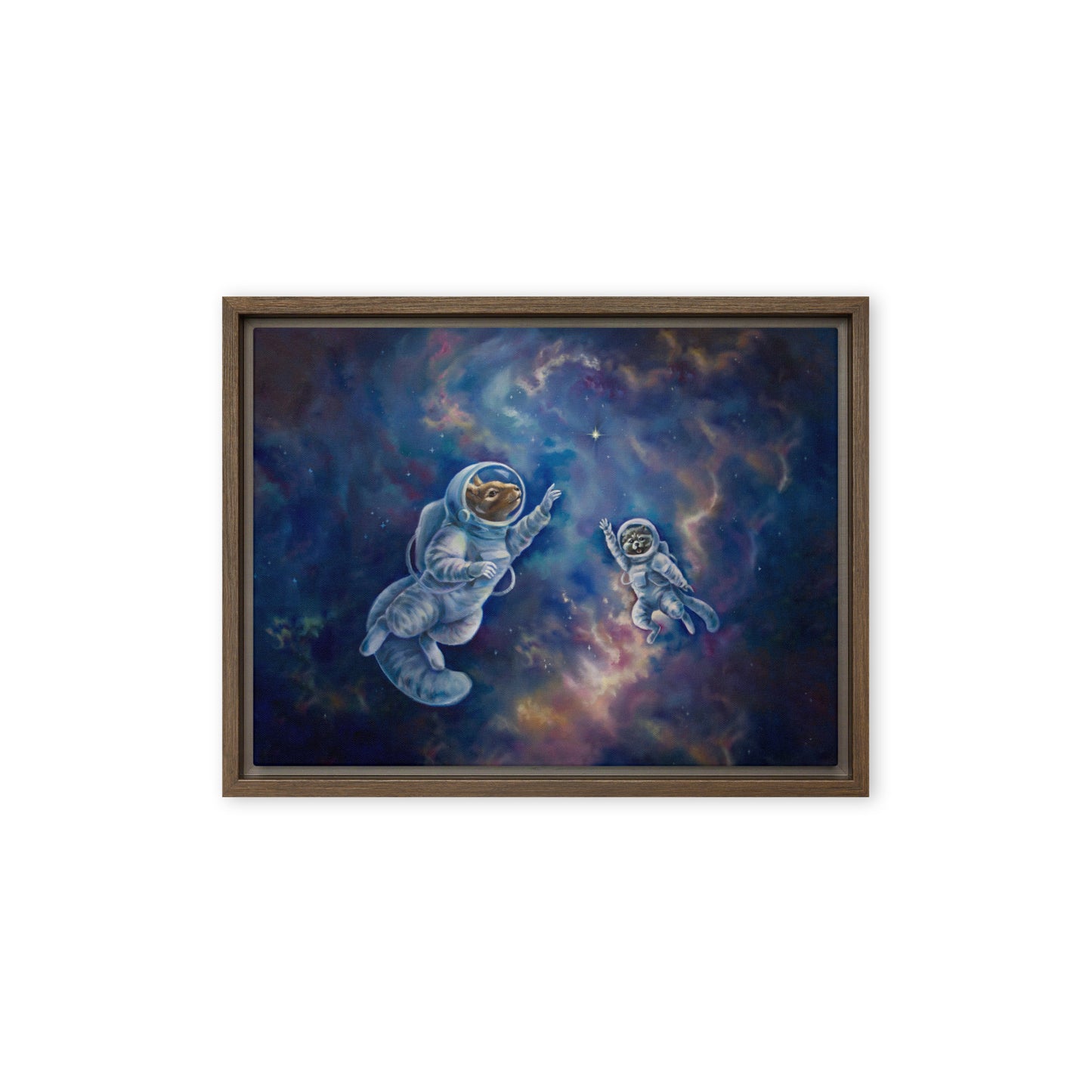 "All Angels Go to Andromeda" Framed canvas