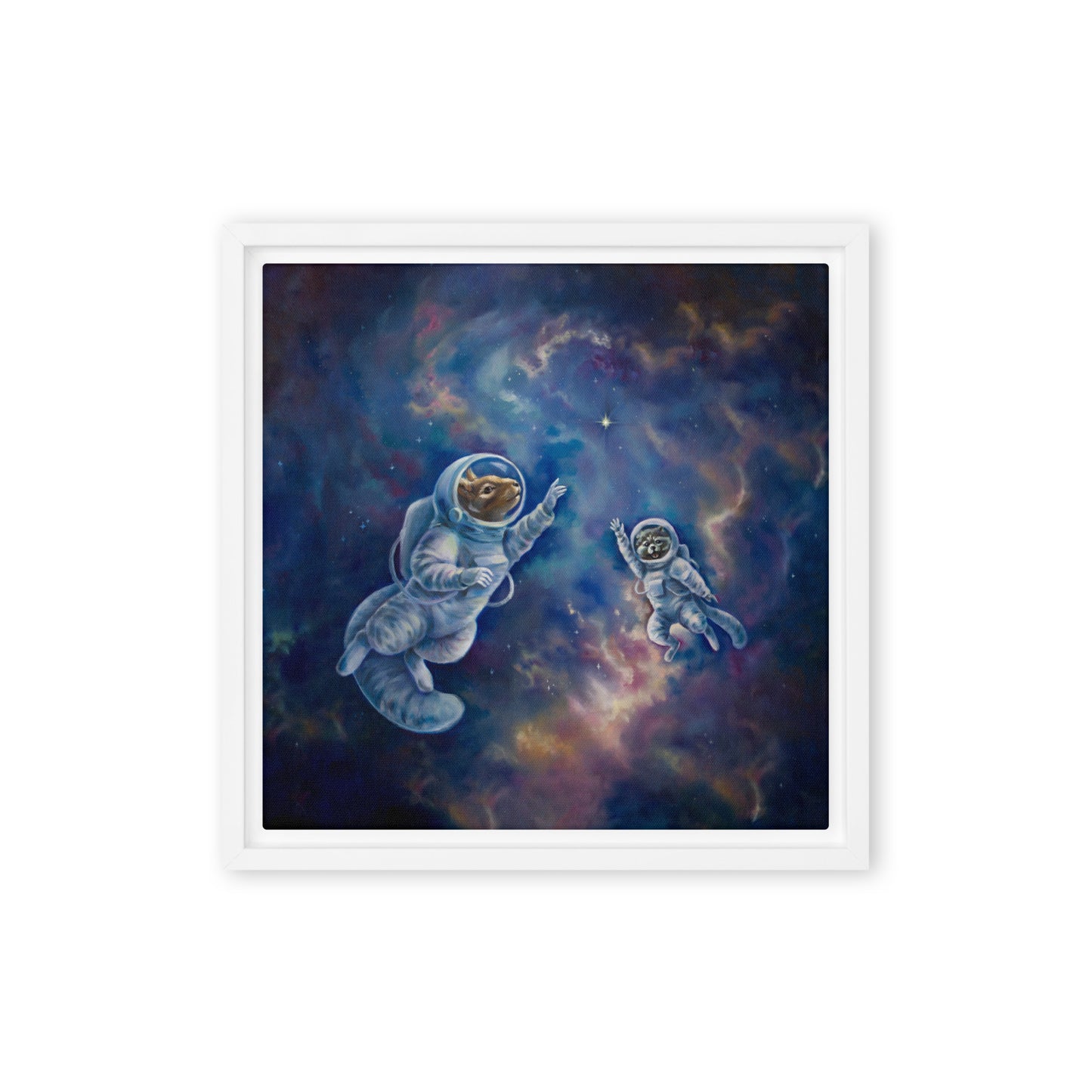 "All Angels Go to Andromeda" Framed canvas
