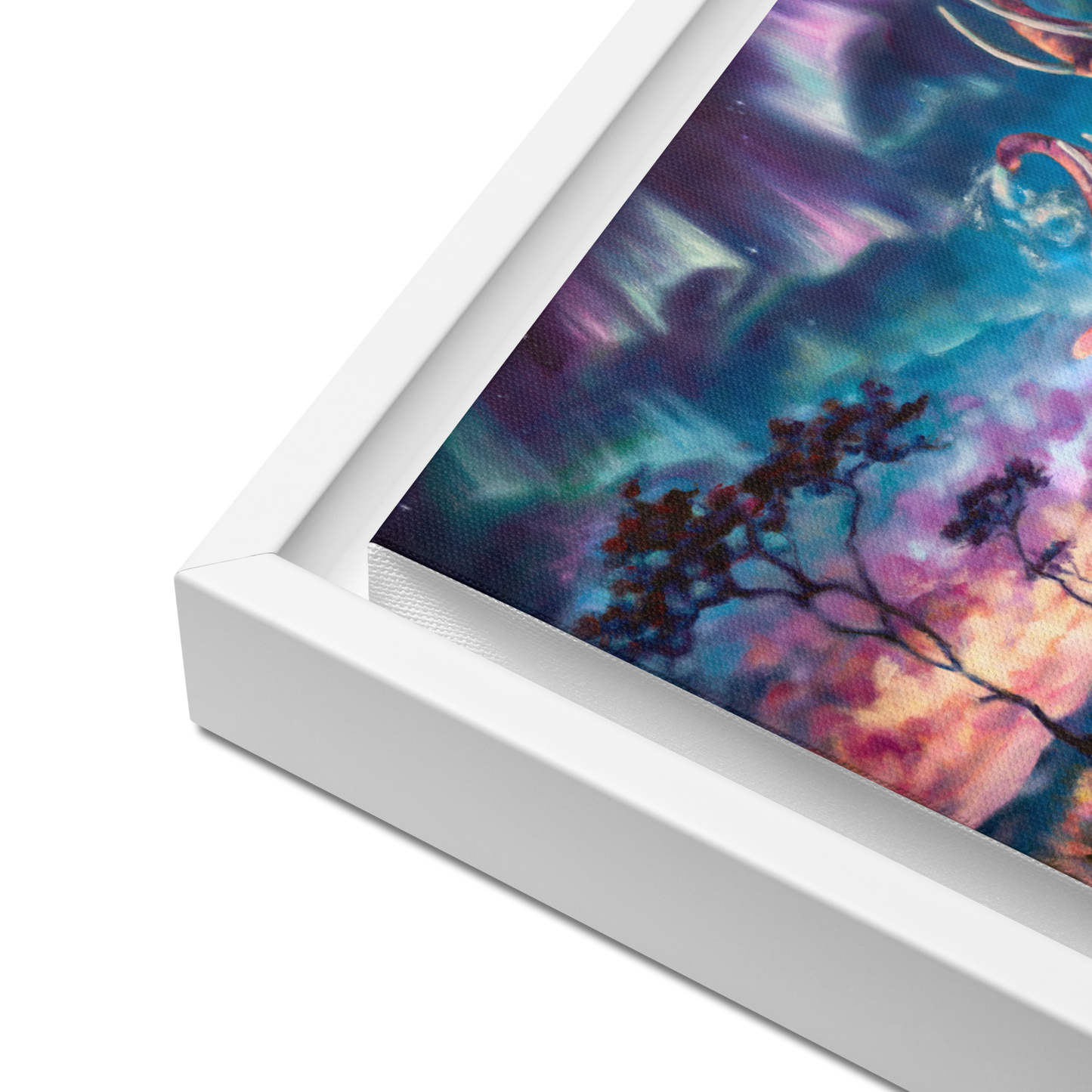 "The Northern Lights Symphony" framed canvas