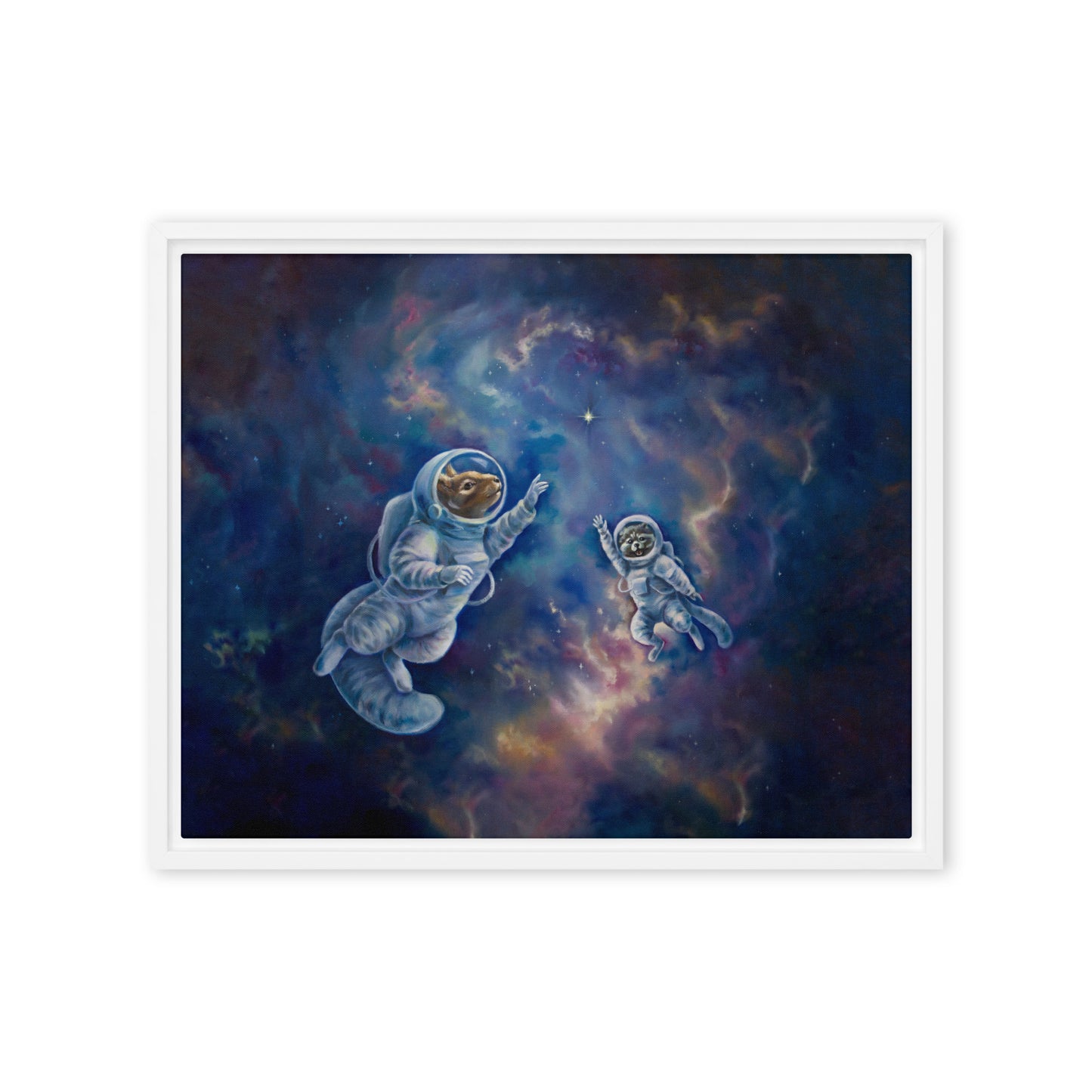 "All Angels Go to Andromeda" Framed canvas