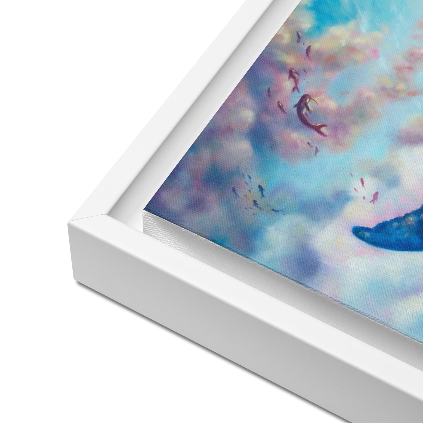 "With a Light Heart" Framed canvas
