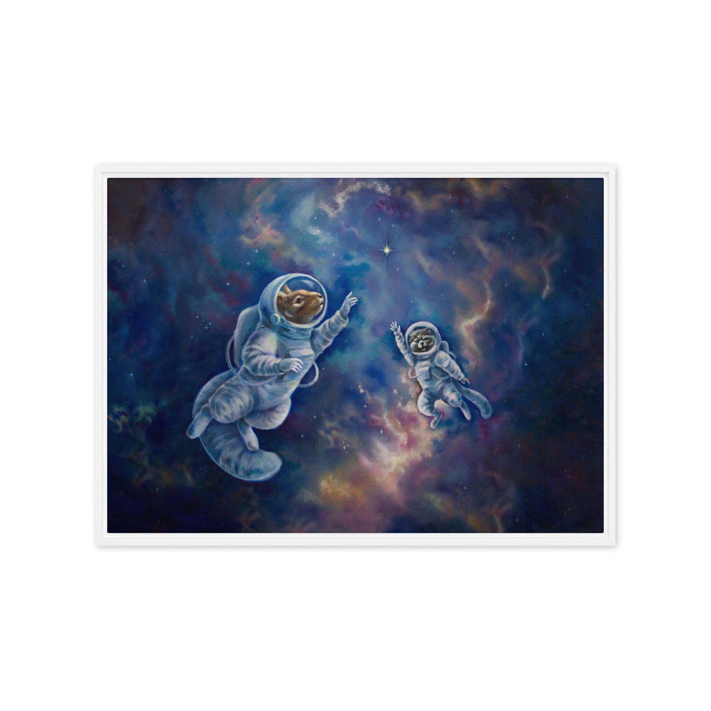 "All Angels Go to Andromeda" Framed canvas