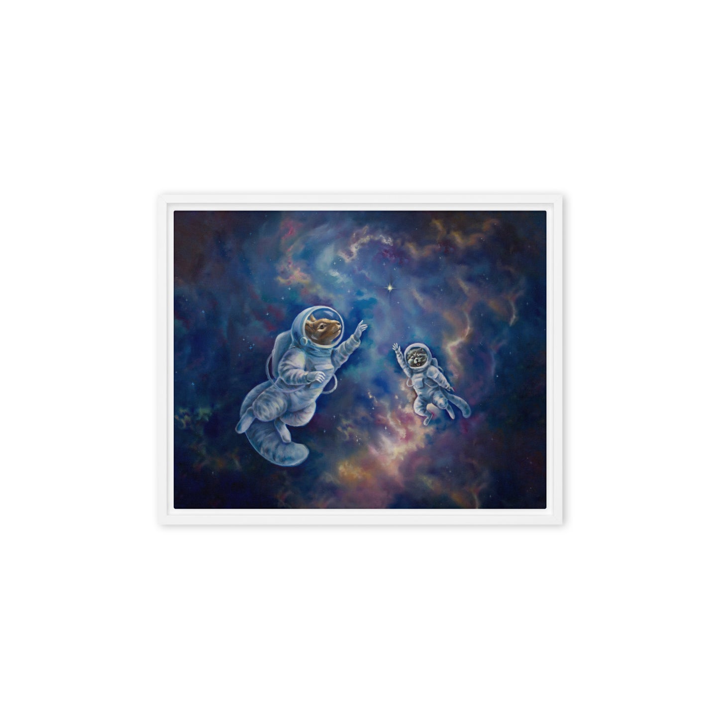 "All Angels Go to Andromeda" Framed canvas