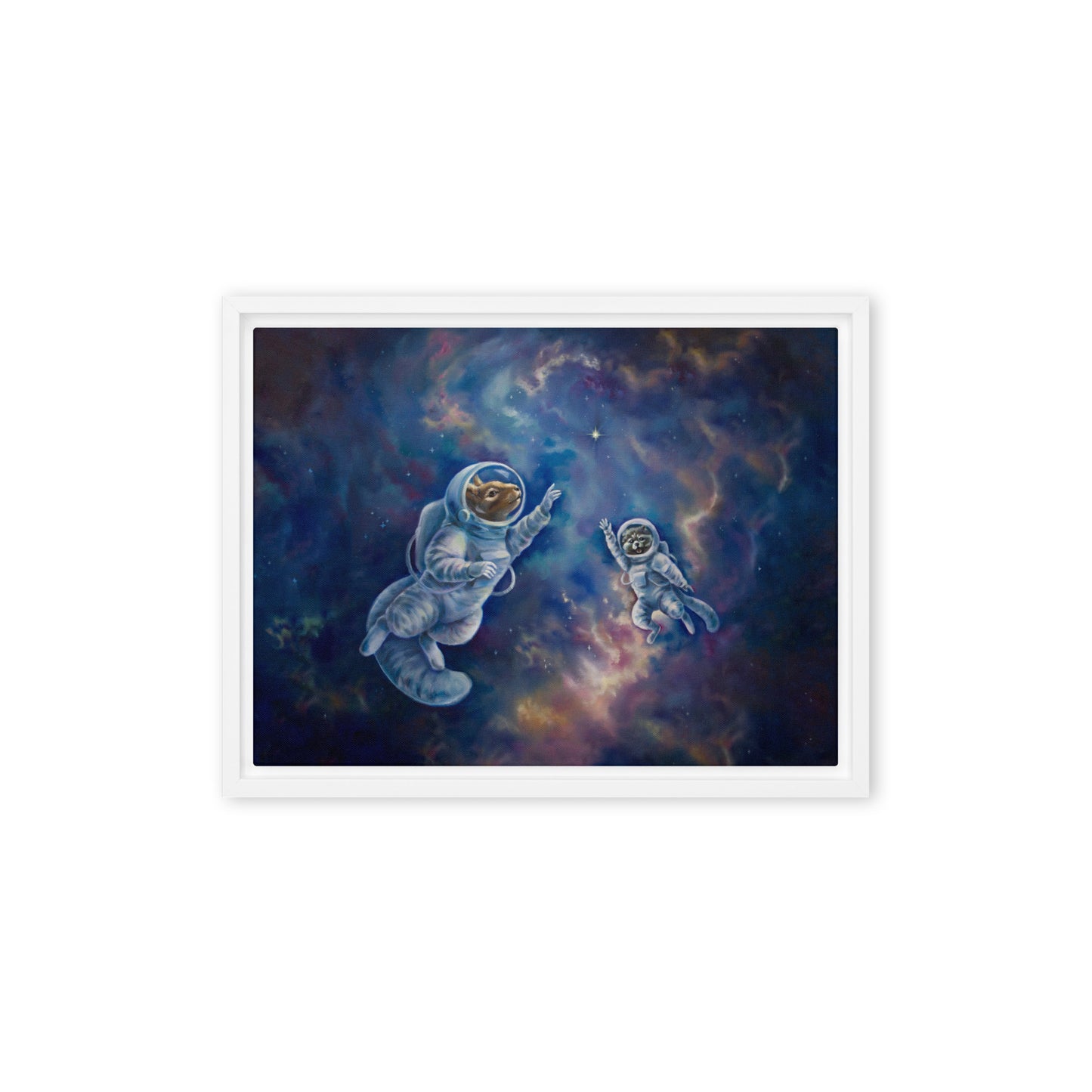 "All Angels Go to Andromeda" Framed canvas