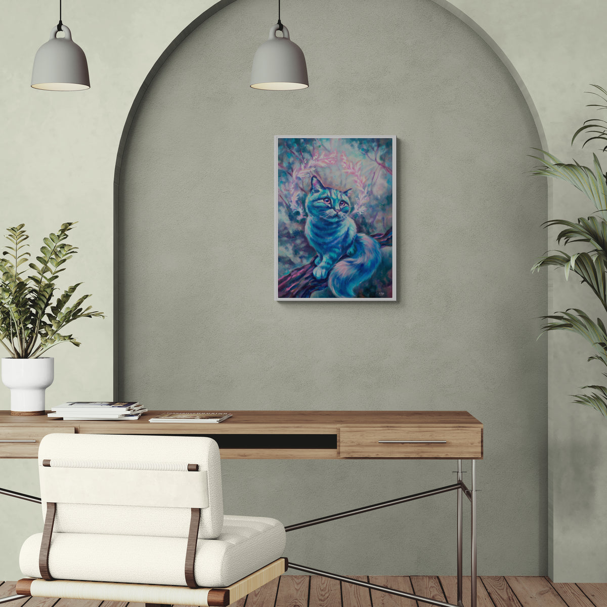 "Blue Dream" Framed canvas