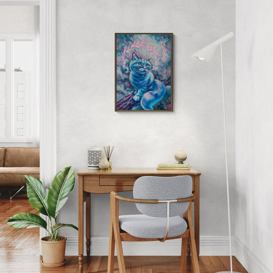 "Blue Dream" Framed canvas