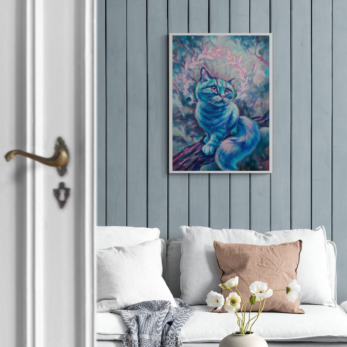 "Blue Dream" Framed canvas