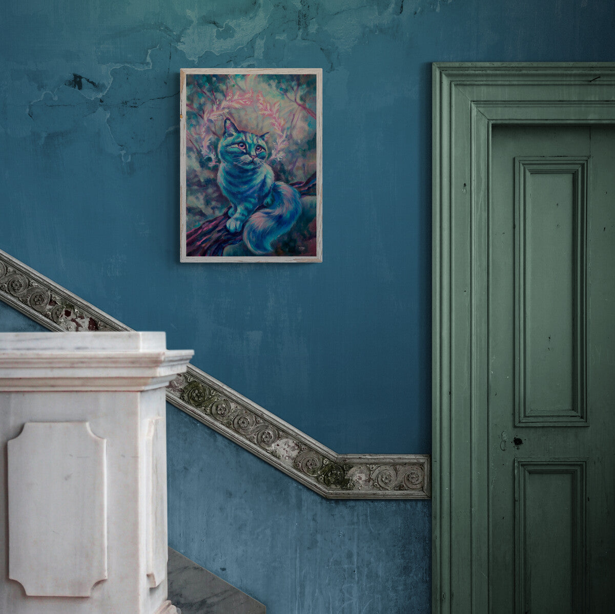 "Blue Dream" museum-quality paper poster