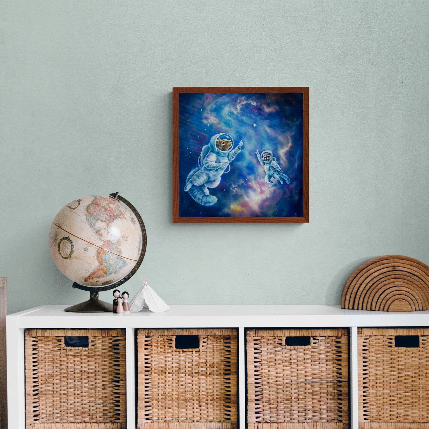 "All Angels Go to Andromeda" Framed canvas