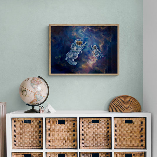 "All Angels Go to Andromeda" museum-quality paper poster