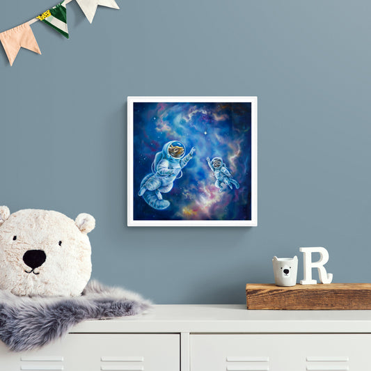 "All Angels Go to Andromeda" Framed canvas