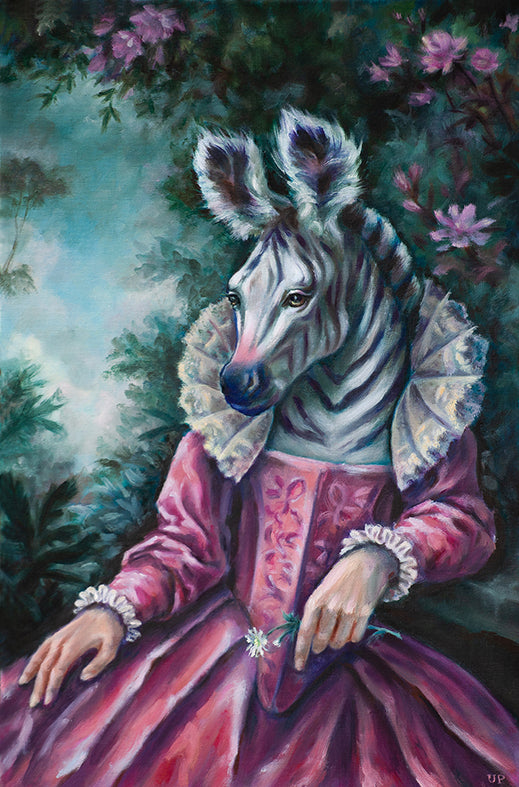 Oil painting "Zebra Queen"