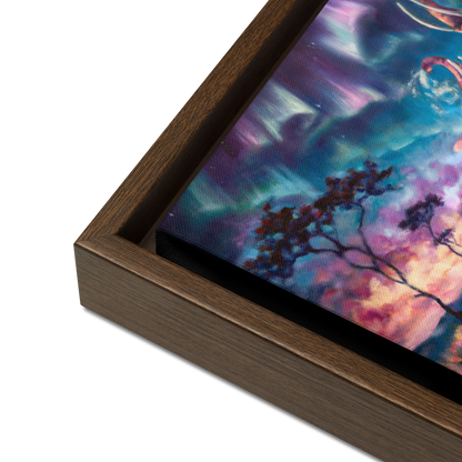 "The Northern Lights Symphony" framed canvas