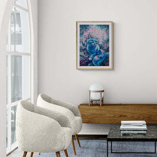"Blue Dream" museum-quality paper poster