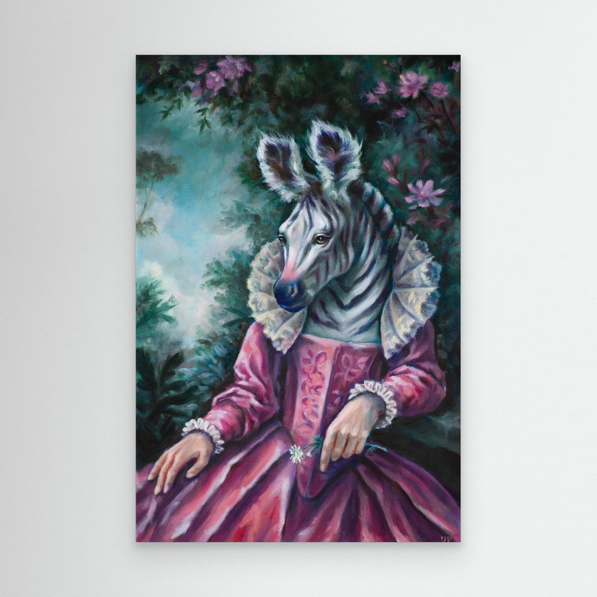 "Zebra Queen" framed canvas